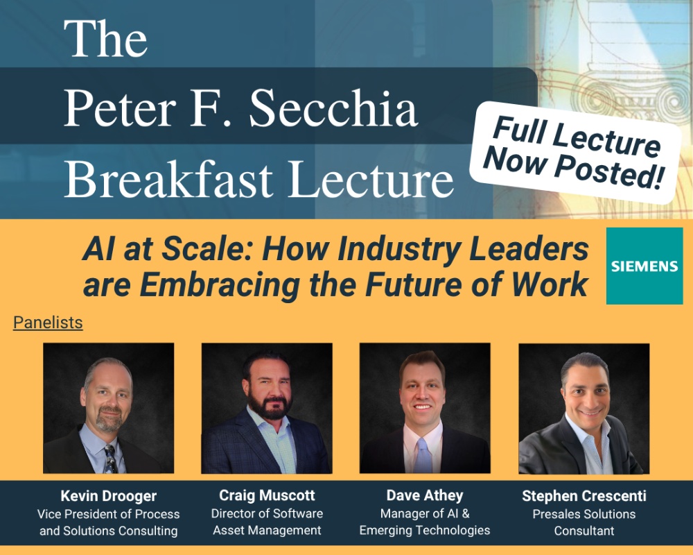 Watch the Latest Secchia Breakfast Lecture